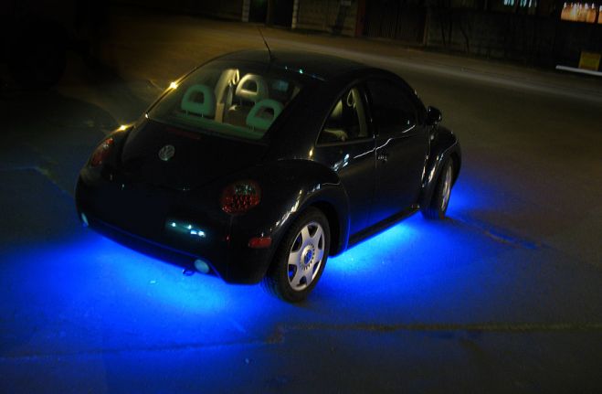 «Космический» тюнинг: неоновая подсветка днища авто
